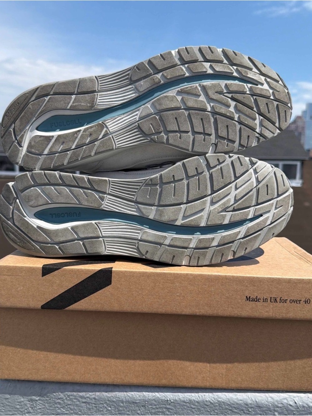 New Balance Men’s Casual White & Light Gray Walking Sneakers - Picture 6 of 10